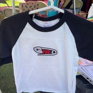 American Apparel Black and White Short Sleeve Tee